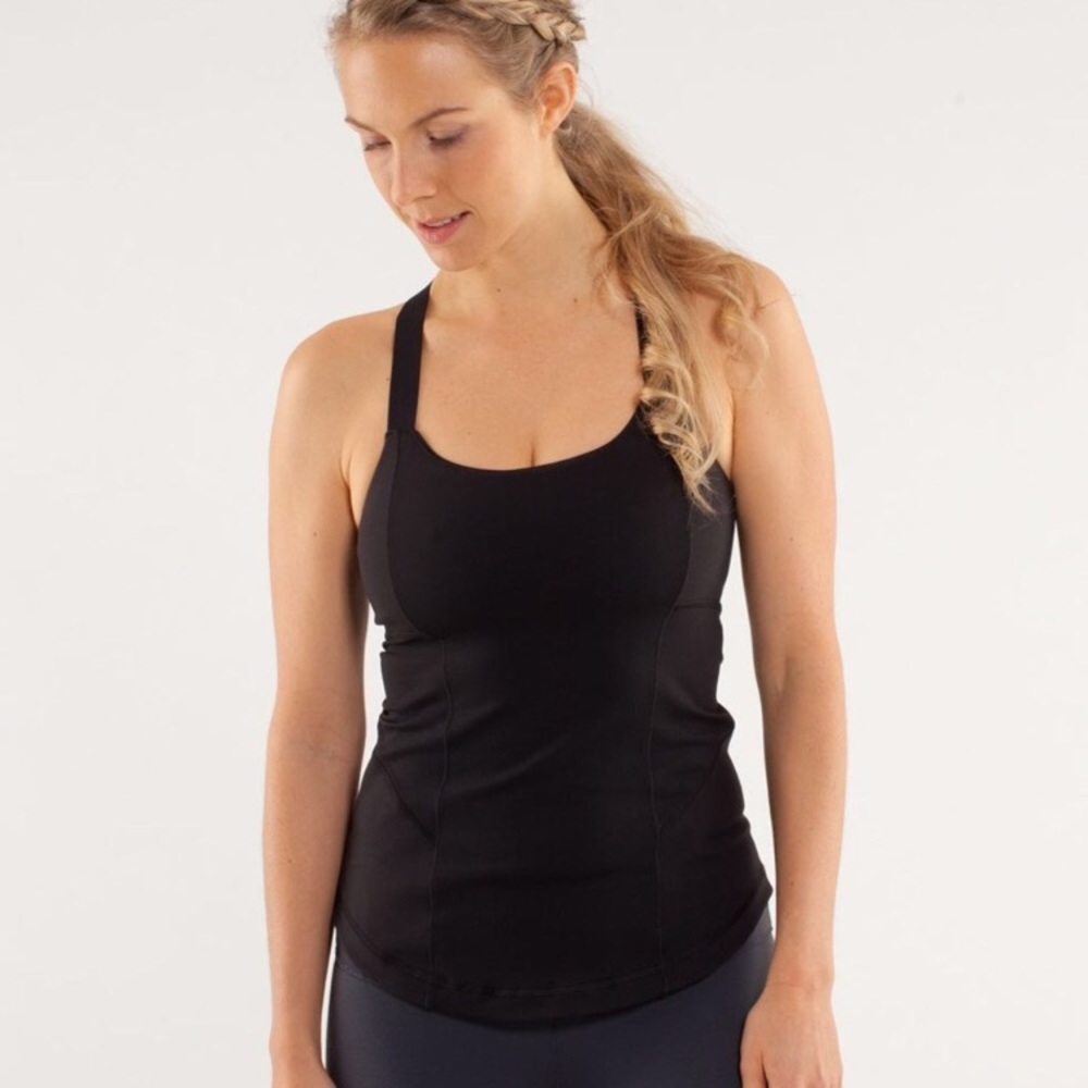 Lululemon Black Work It Out CrossBack Workout Tank